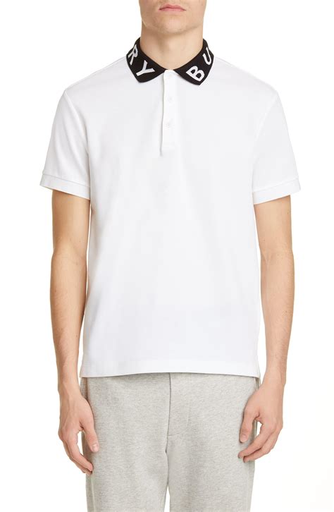 burberry white polo top|Burberry men's polo outlet.